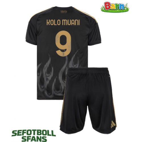 Juventus Randal Kolo Muani #9 Tredjeställ Barn 2026-27 Kortärmad (+ Korta byxor)